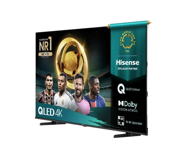 Hisense 75E7Q  75" QLED 4K Smart TV Funkcje AI Dolby Vision Dolby Atmos HDMI 2.1 DVB-T2 - Kup na Raty - RRSO 0%