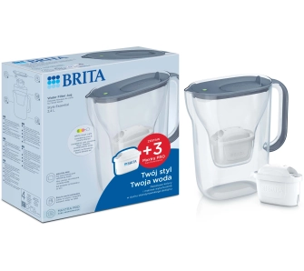 Dzbanek filtrujący Brita Style Essential 2,4l 3 wkłady Szary