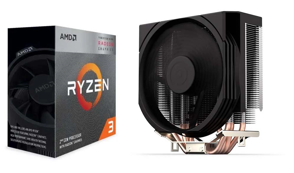 Procesor AMD Ryzen 3 3200G BOX (YD3200C5FHBOX) + Spartan 5 MAX Czarny