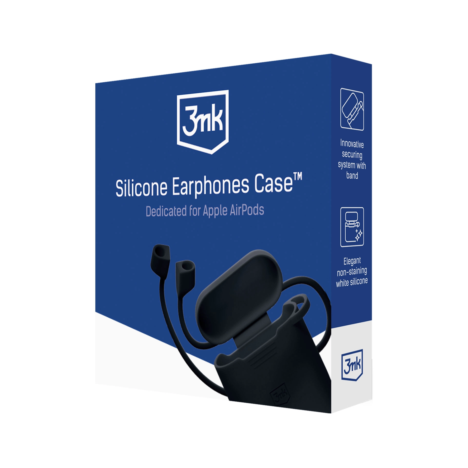 Etui na słuchawki 3mk Silicone AirPods Case Black do Apple AirPods 2