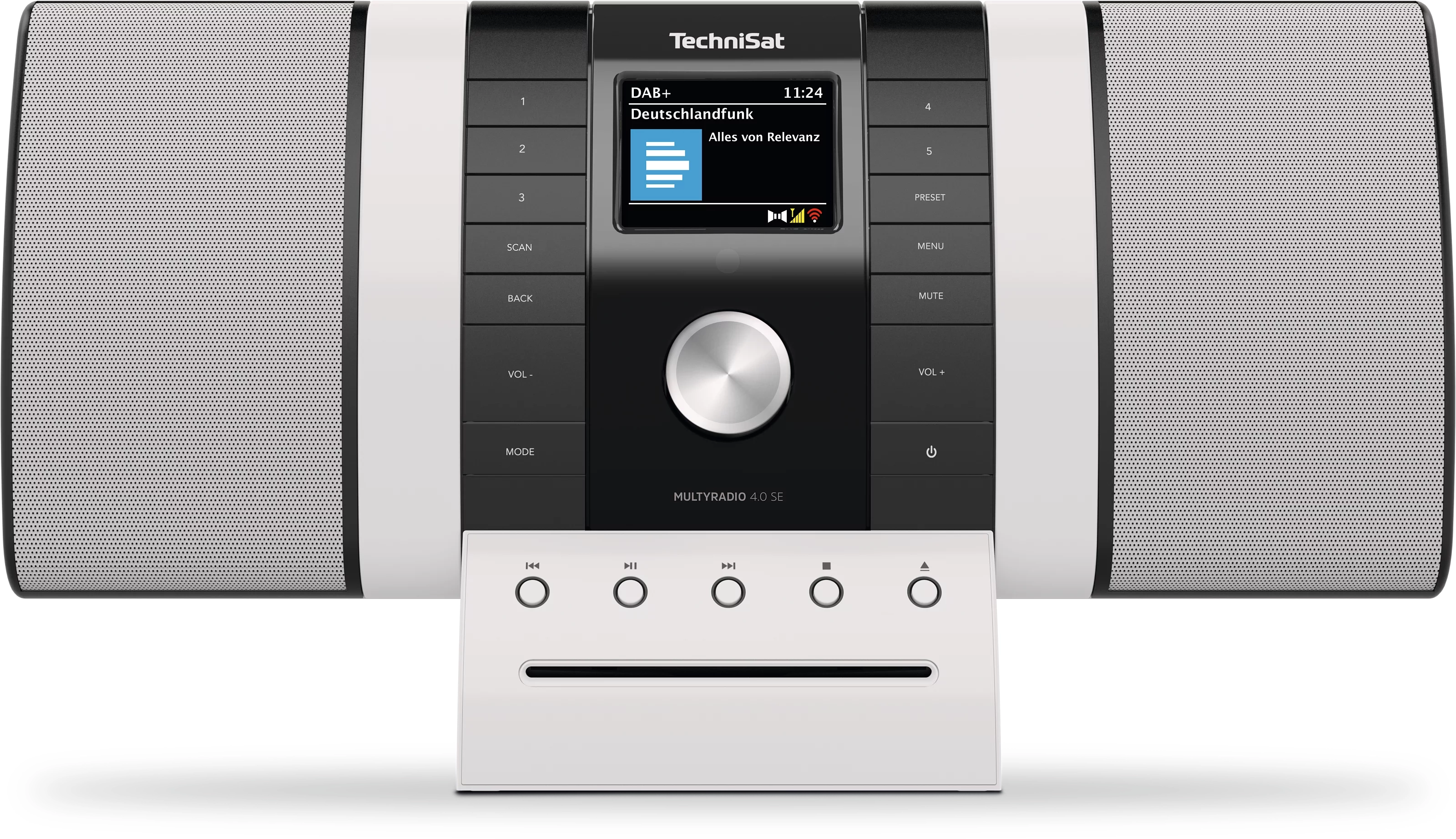 Radioodbiornik TechniSat MULTYRADIO 4.0 Radio FM DAB+ Internetowe Bluetooth Czarno-biały