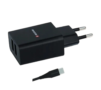 Ładowarka sieciowa Swissten 22054000 2x USB-A 2,1A Czarny