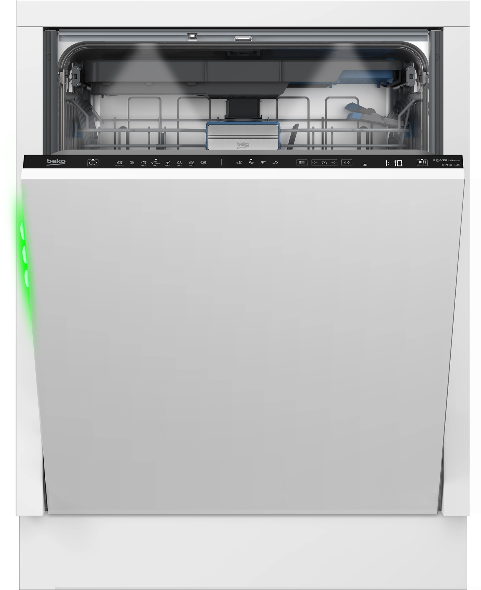 Zmywarka Beko bPro500 BDIN38543P PowerIntense 59,8cm Automatyczne otwieranie drzwi Szuflada na sztućce