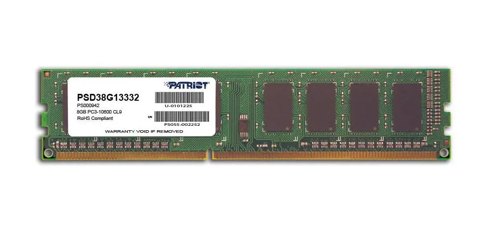 Pamięć RAM Patriot PSD38G13332 DDR3 8GB 1333 CL9