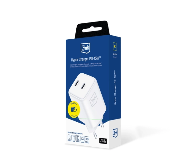 3mk Hyper Charger PD 45W QC4+ PPS 2C Super-Fast Charge 2.0