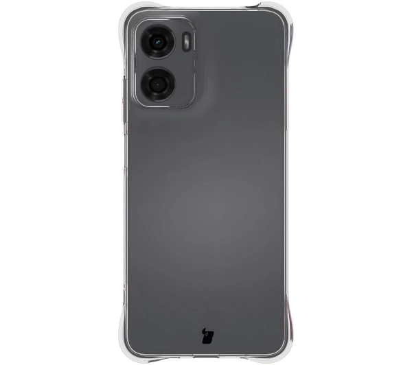 Bizon elastyczne etui Salpa + 2x szkło hartowane Clear Pack do Motorola Moto E15