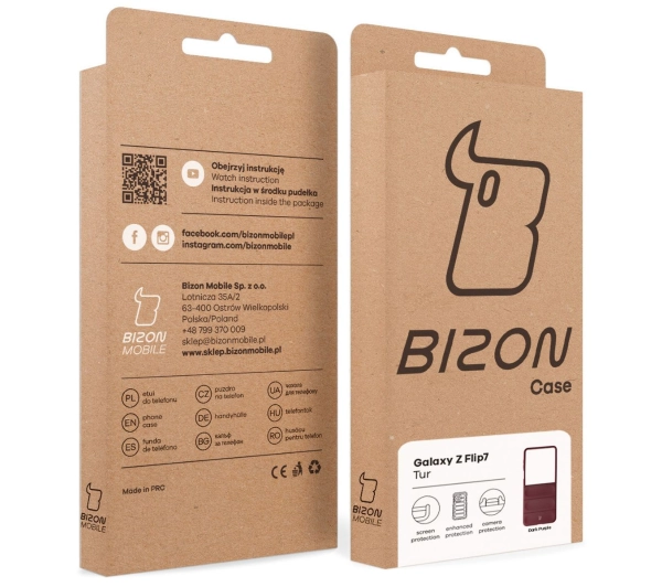 Bizon Tur do Samsung Galaxy Z Flip7 Ciemnofioletowy