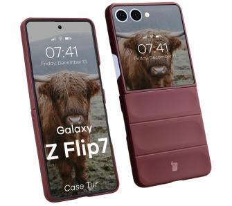 Etui Bizon Tur do Samsung Galaxy Z Flip7 Ciemnofioletowy