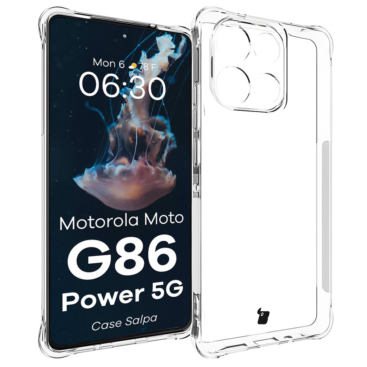Etui Bizon Salpa do Motorola Moto G86 Power 5G Przezroczysty