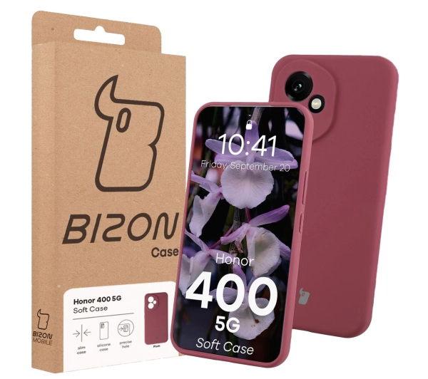 Bizon Soft do Honor 400 5G Śliwkowy
