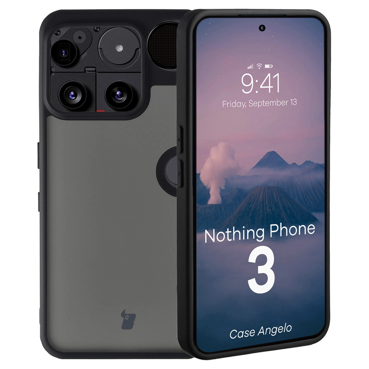 Etui Bizon Angelo do Nothing Phone 3 z czarną ramką