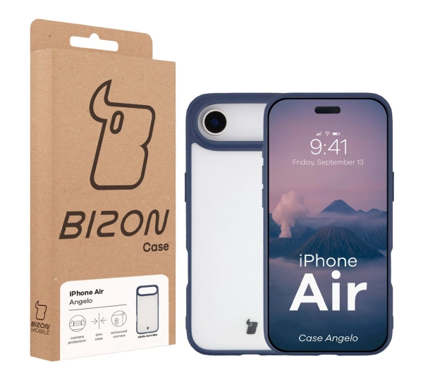 Bizon Angelo do Apple iPhone Air z niebieską ramką