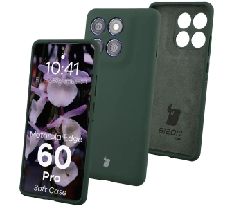 Etui Bizon Soft do Motorola Edge 60 Pro Ciemnozielony