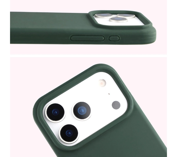 Bizon Silikonowe Soft do Apple iPhone 17 Pro Ciemnozielony