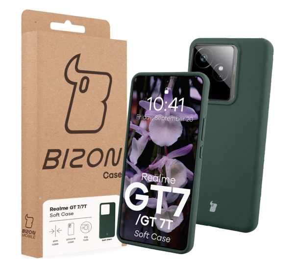 Bizon Soft do Realme GT 7 / Realme GT 7T Ciemnozielony