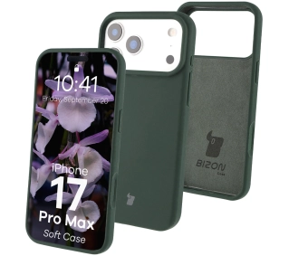 Bizon Silikonowe Soft do Apple iPhone 17 Pro Max Ciemnozielony