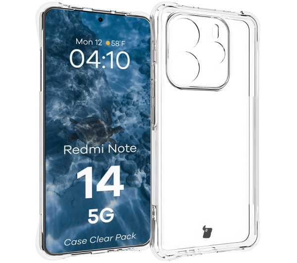 Bizon elastyczne etui Salpa + 2x szkło hartowane Clear Pack do Motorola Moto G56 5G