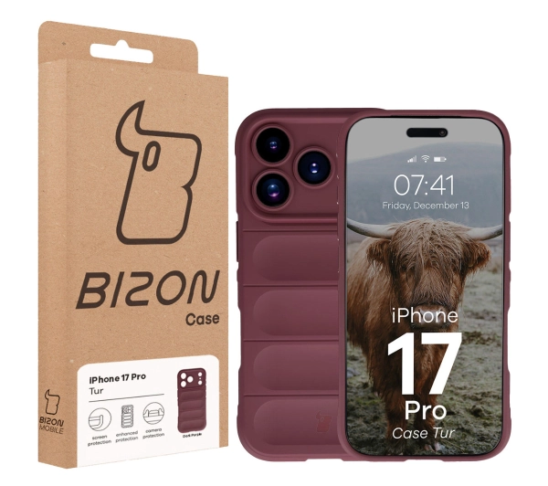Bizon Tur do Apple iPhone 17 Pro Ciemnofioletowy