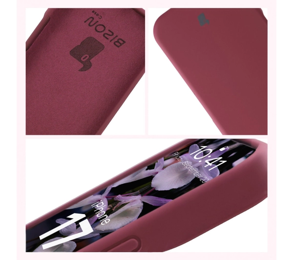 Bizon Silikonowe Soft do Apple iPhone 17 Śliwkowy