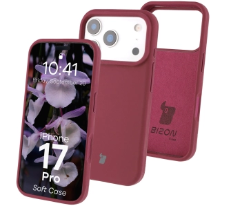 Etui Bizon Silikonowe Soft do Apple iPhone 17 Pro / 18 Pro Śliwkowy