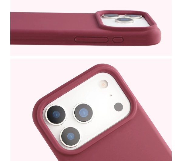 Bizon Silikonowe Soft do Apple iPhone 17 Pro Śliwkowy
