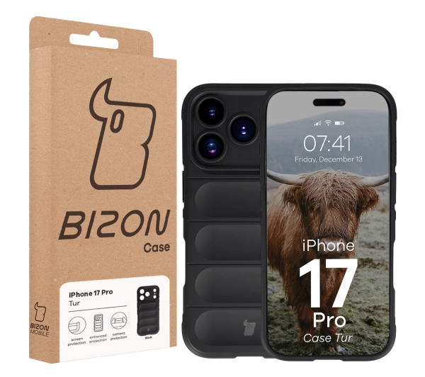 Bizon Tur do Apple iPhone 17 Pro Czarny