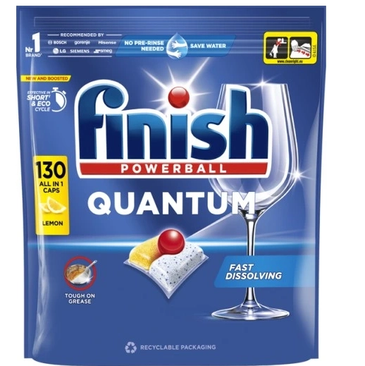 Kapsułki do zmywarki Finish Quantum All in 1 lemon 130szt