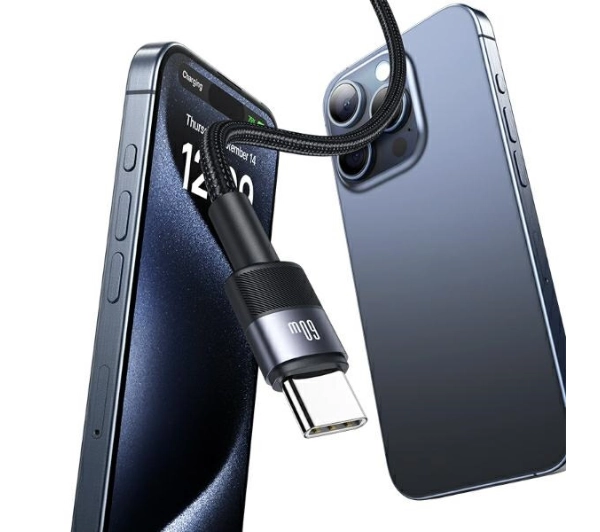 USAMS USB-C do USB-C 60W 1,2m Stalowy