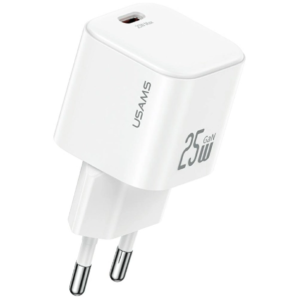 Ładowarka sieciowa USAMS JC Series CC289 25W GaN Mini USB-C Biały