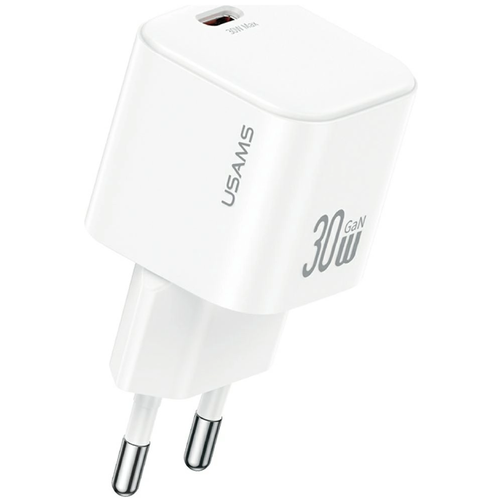 Ładowarka sieciowa USAMS JO Series CC262 30W USB-C + kabel USB-C/USB-C 1m Biały
