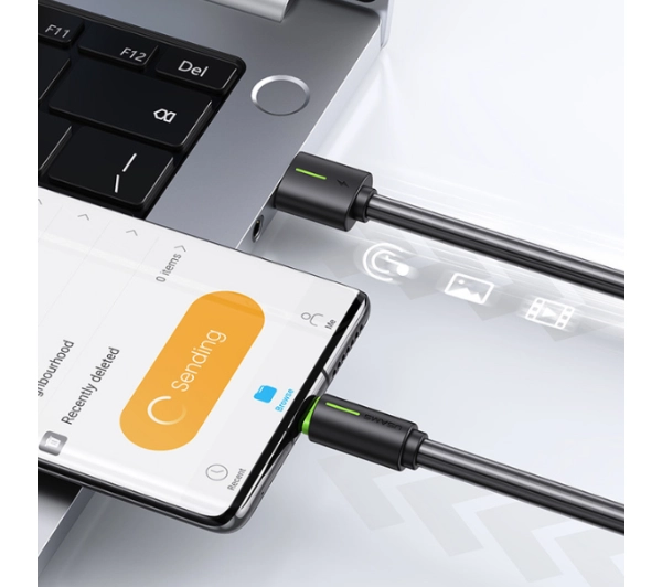 USAMS 3A YU Series USB-C do USB-A 1m Biały