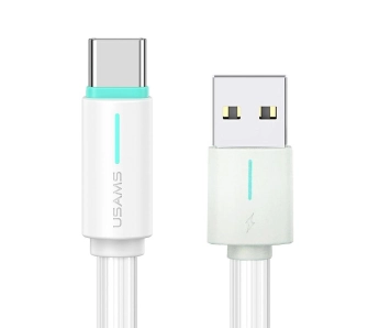 Kabel USAMS 3A YU Series USB-C do USB-A 1m Biały