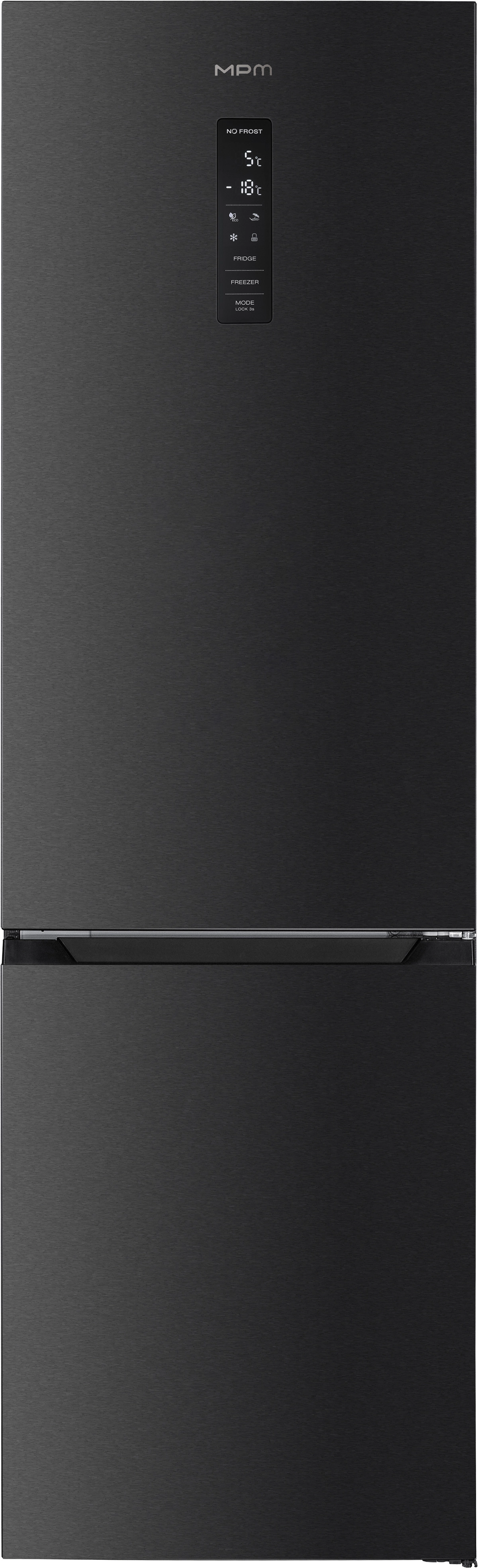 Lodówka MPM 400-FF-61/C Pełny No Frost 201cm Night Inox