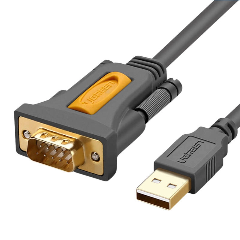 Kabel USB UGREEN CR104 USB - DB9 RS-232 2m Czarny