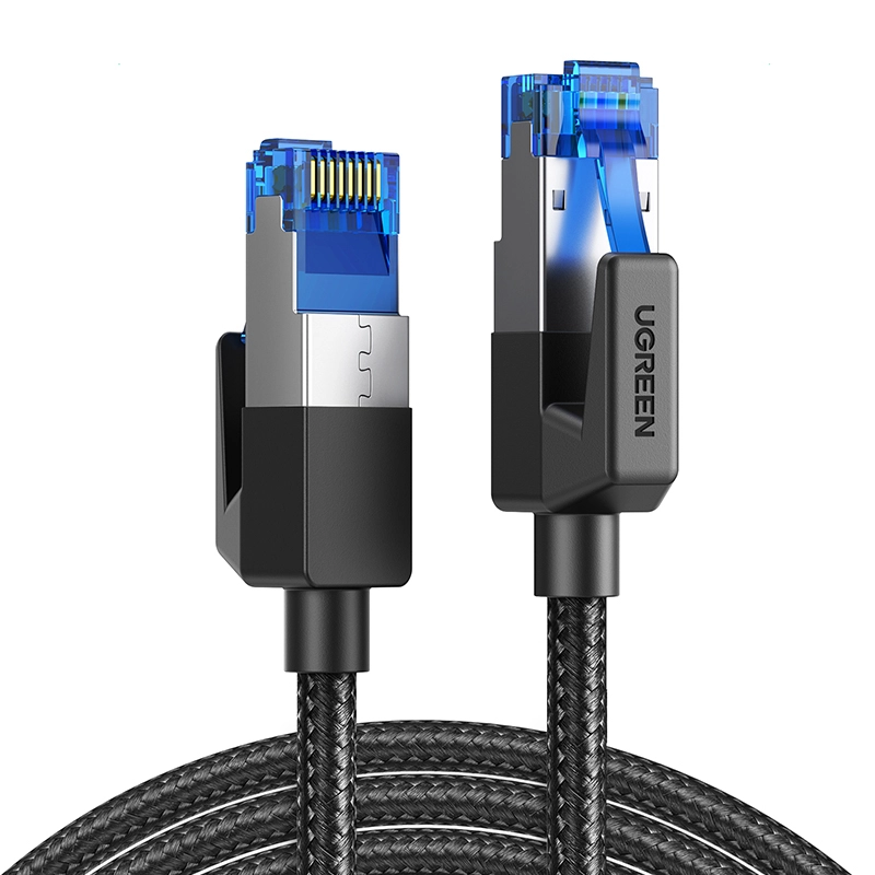 Kabel sieciowy UGREEN NW153 Ethernet RJ45 Cat.8 F/FTP 1,5m Czarny