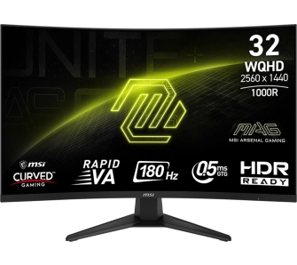 Monitor MSI MAG 325CQF 31,5" 2K Rapid VA 180Hz 0,5ms GTG Zakrzywiony Gamingowy
