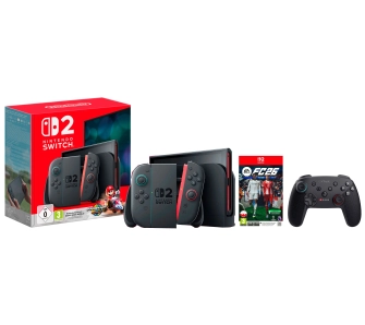 Konsola Nintendo Switch 2 Joy-Con Czarny + Mario Kart World + EA SPORTS FC 26 + Pad Trust GXT 1246 MUTA