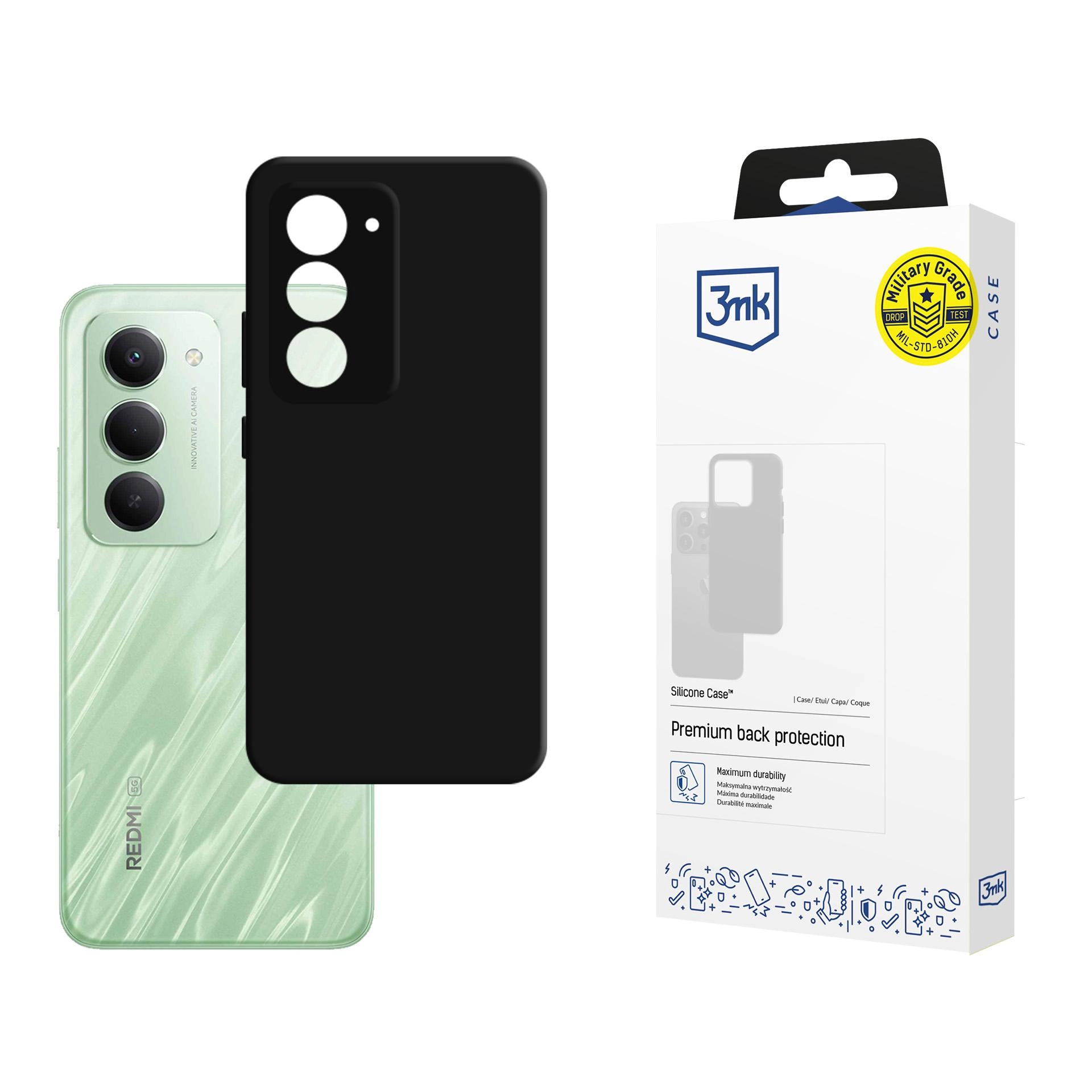 Etui 3mk Silicone Case Black do Redmi 15 4G / 15 5G