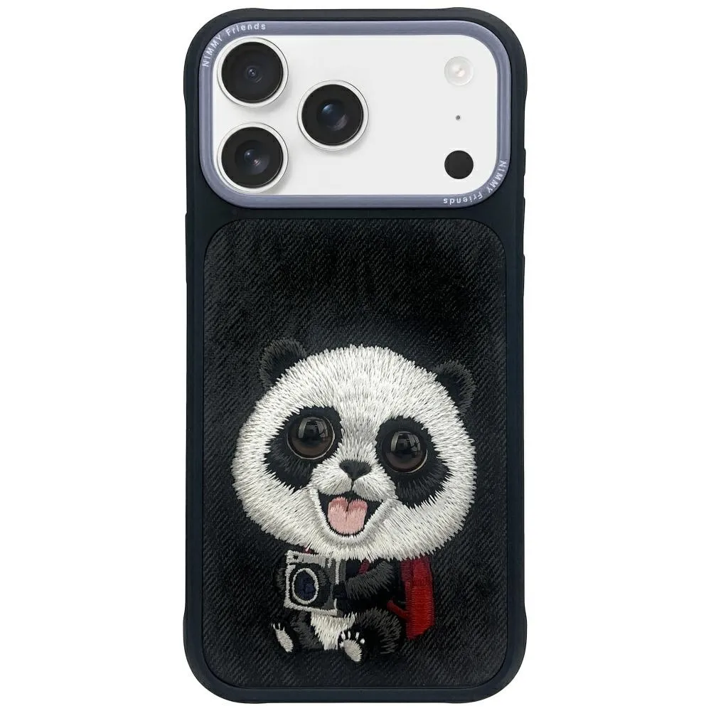 Etui Nimmy Big Eyed Pet 2.0 Panda do iPhone 17 Czarny
