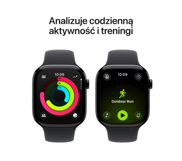 Apple Watch Series 11 GPS 46mm z aluminium Onyx Pasek sportowy Czarny S/M - ⚡ BESTSELLERY ⚡ - Kup na Raty - RRSO 0%