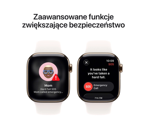 Apple Watch Series 11 GPS + Cellular 42mm Tytan Złoty Pasek sportowy Łagodny róż M/L - Kup na Raty - RRSO 0%