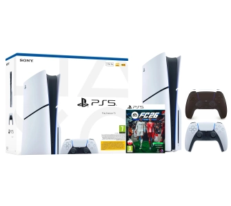 Konsola Sony PlayStation 5 Slim E Chassis (PS5) 1TB z napędem + Dodatkowy Pad Czarny + EA SPORTS FC 26