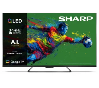 Telewizor Sharp 50HR8765E 50" QLED 4K 144Hz Google TV Funkcje AI Dolby Vision IQ Dolby Atmos DTS-X HDMI 2.1 DVB-T2