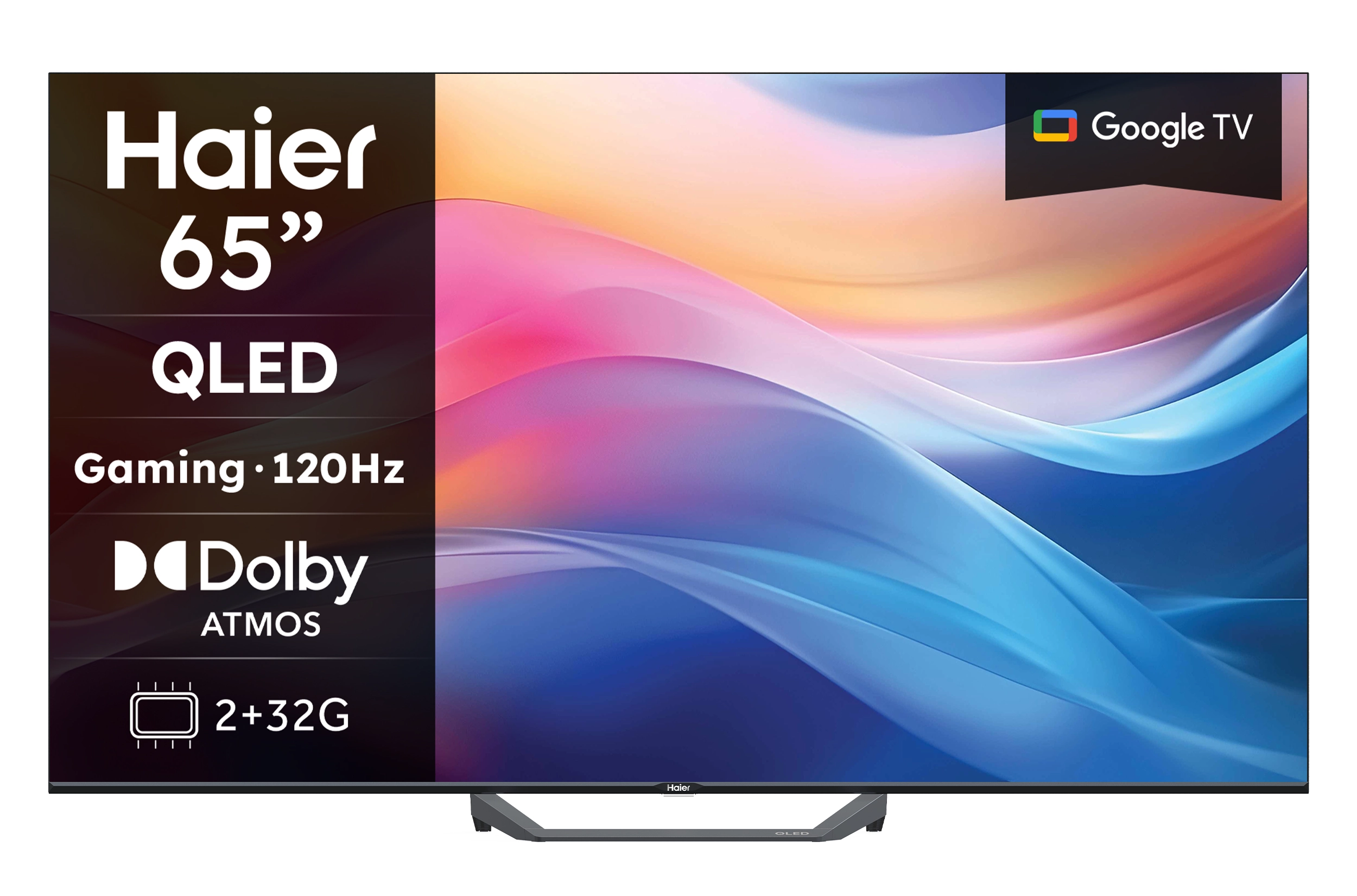 Telewizor Haier H65S80FUX 65" QLED 4K 120Hz DLG GoogleTV Dolby Vision Dolby Atmos HDMI 2.1 DVB-T2