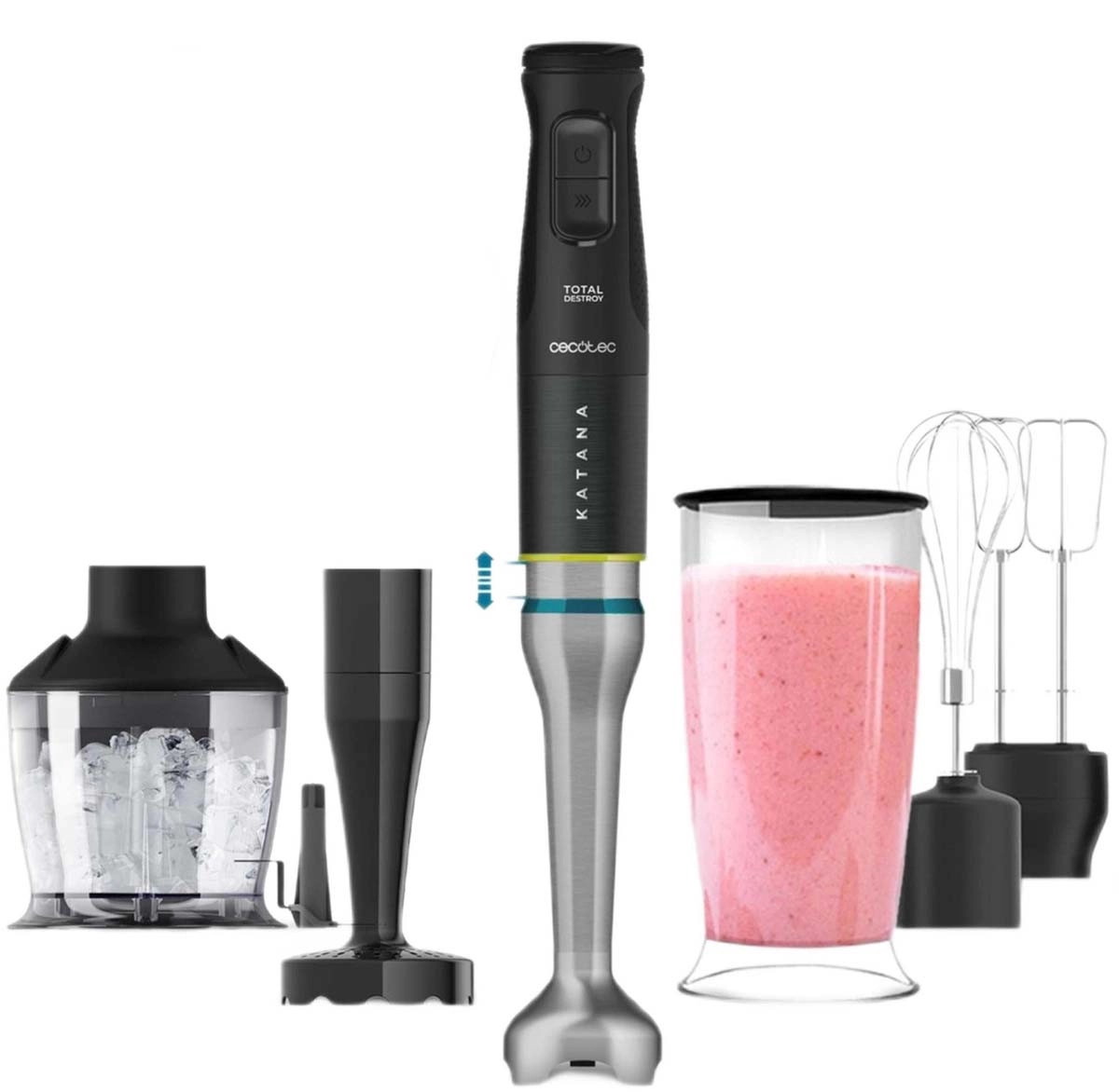 Blender Cecotec Katana 15 TotalDestroy Smash B 1500W Rozdrabniacz Końcówka do puree Końcówka do ubijania 3978