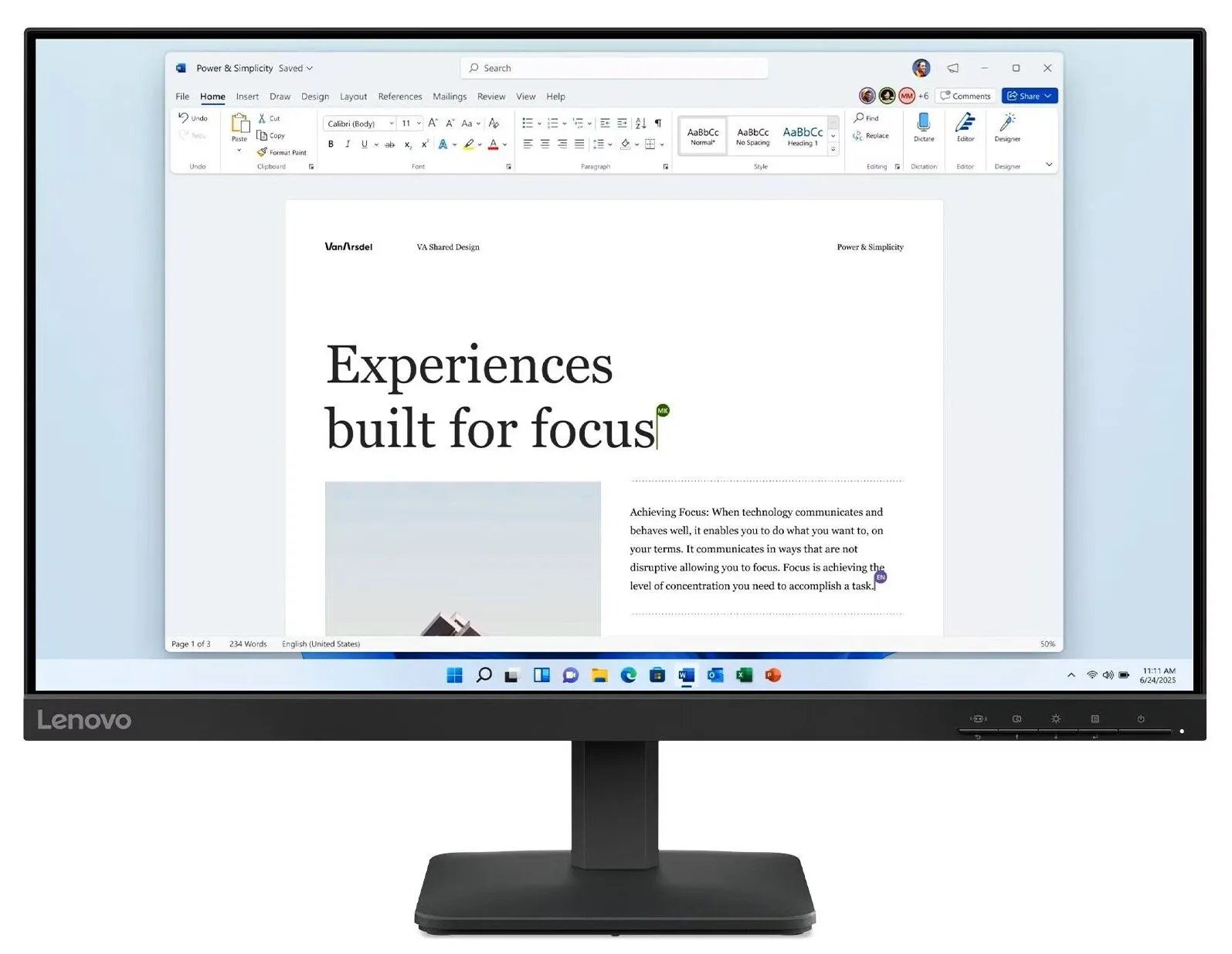Monitor Lenovo L24-4e 23,8" Full HD IPS 100Hz 4ms