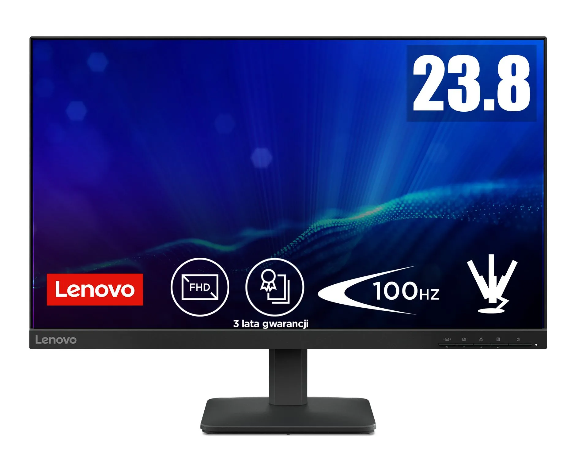 Monitor Lenovo L24-4e 23,8" Full HD IPS 100Hz 4ms