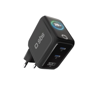 Ładowarka sieciowa SBS GaN USB 2x USB-C 70W Czarny