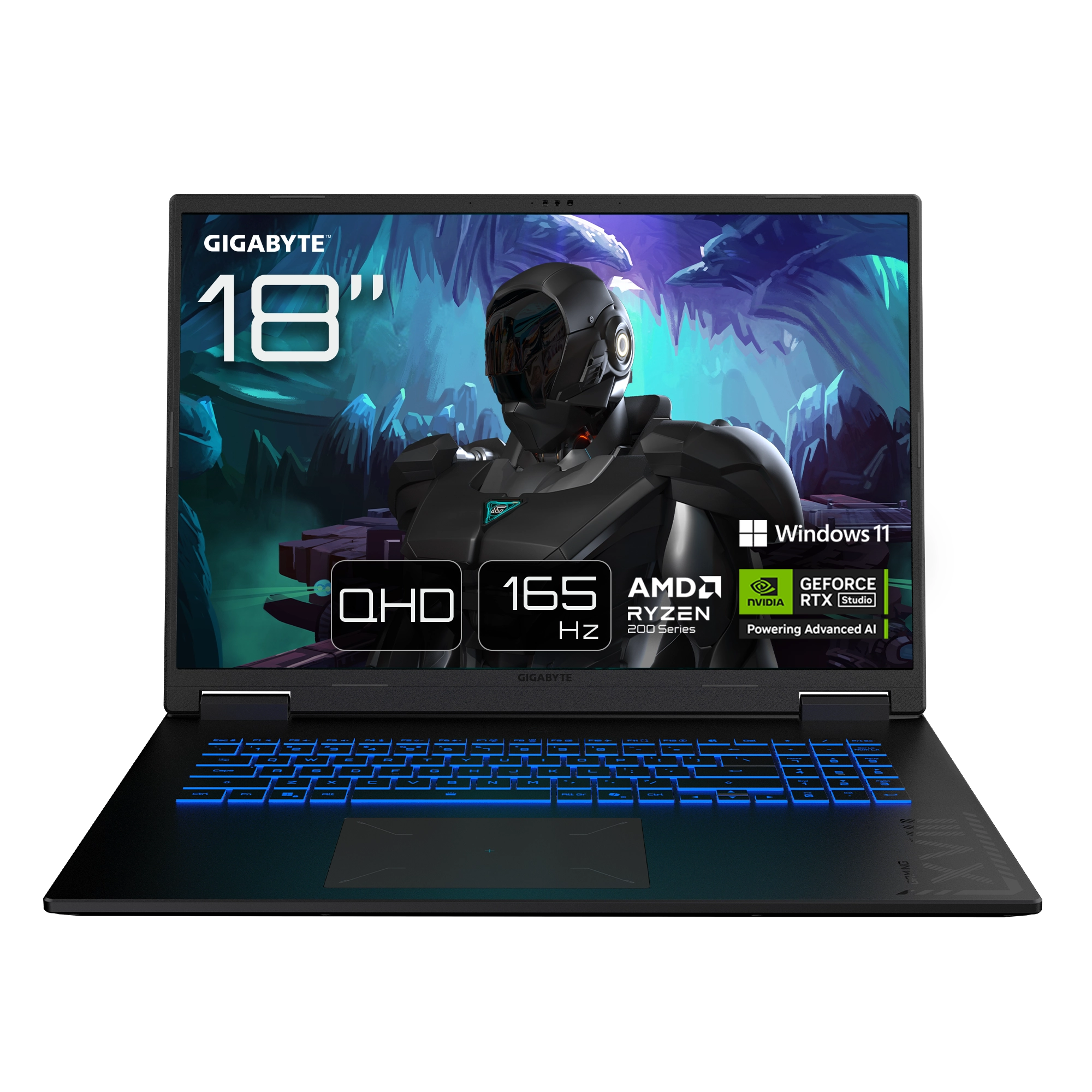 Laptop gamingowy Gigabyte Gaming A18 3VHK3EEC94SH 18" 165Hz R7 260 16GB RAM 1TB Dysk SSD RTX5060 DLSS4 Win11 Czarny Funkcje AI