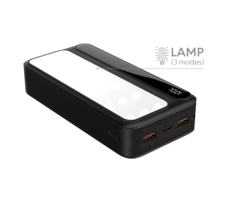 Powerbank Rebeltec P20 LCD PD LAMP 20000mAh 22,5W Czarny
